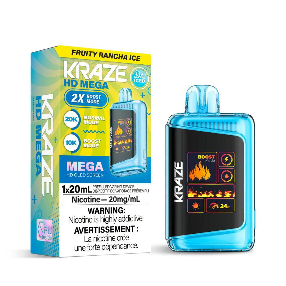 KRAZE - Kraze HD Mega 20K Disposable - Fruity Rancha Ice - Psycho Vape