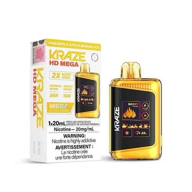 KRAZE - Kraze HD Mega 20K Disposable - Pineapple Apple Mango Ice - Psycho Vape