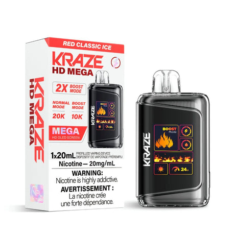 KRAZE - Kraze HD Mega 20K Disposable - Red Classic Ice - Psycho Vape