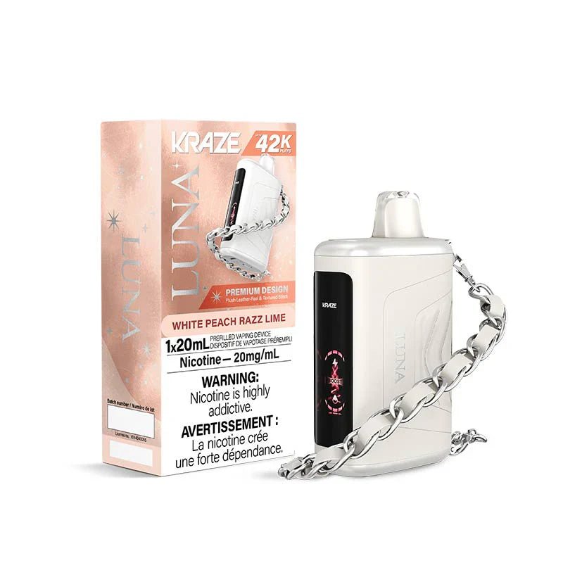 KRAZE - Kraze Luna 42K Disposable - White Peach Razz Lime - Psycho Vape