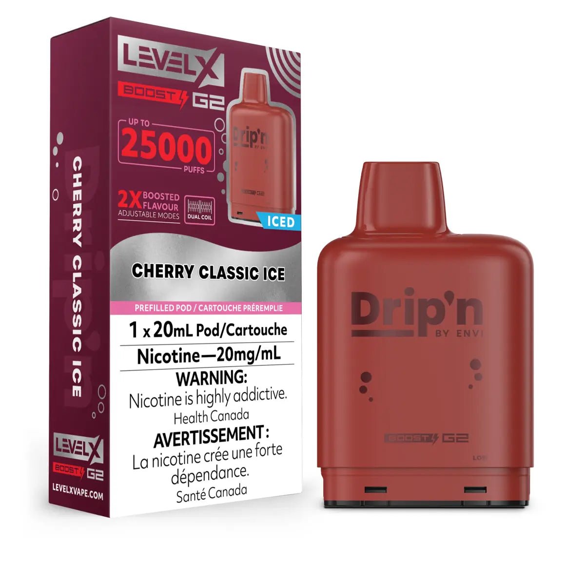 LEVEL X - Level X Drip'n Boost 25K Pod 20ml - Cherry Classic - Psycho Vape