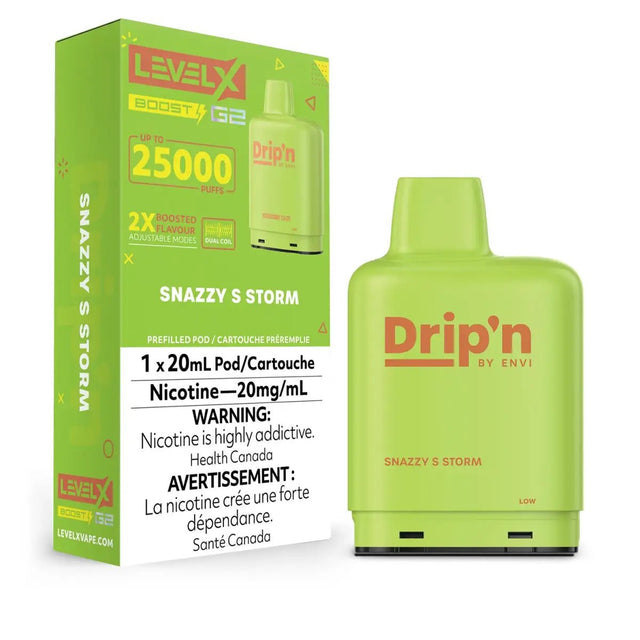 LEVEL X - Level X Drip'n Boost 25K Pod 20ml - Snazzy S Storm - Psycho Vape