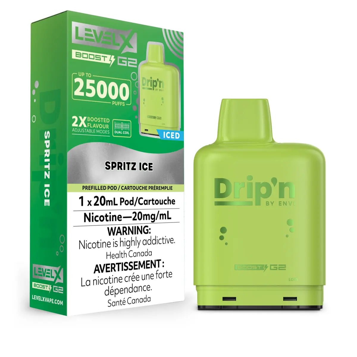 LEVEL X - Level X Drip'n Boost 25K Pod 20ml - Spritz - Psycho Vape