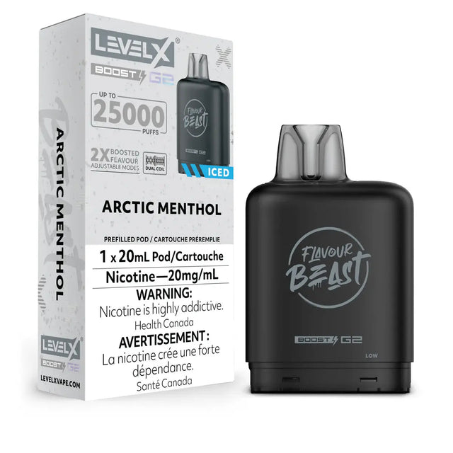 LEVEL X - Level X Flavour Beast Boost 25K Pod 20ml - Arctic Menthol (Iced) - Psycho Vape