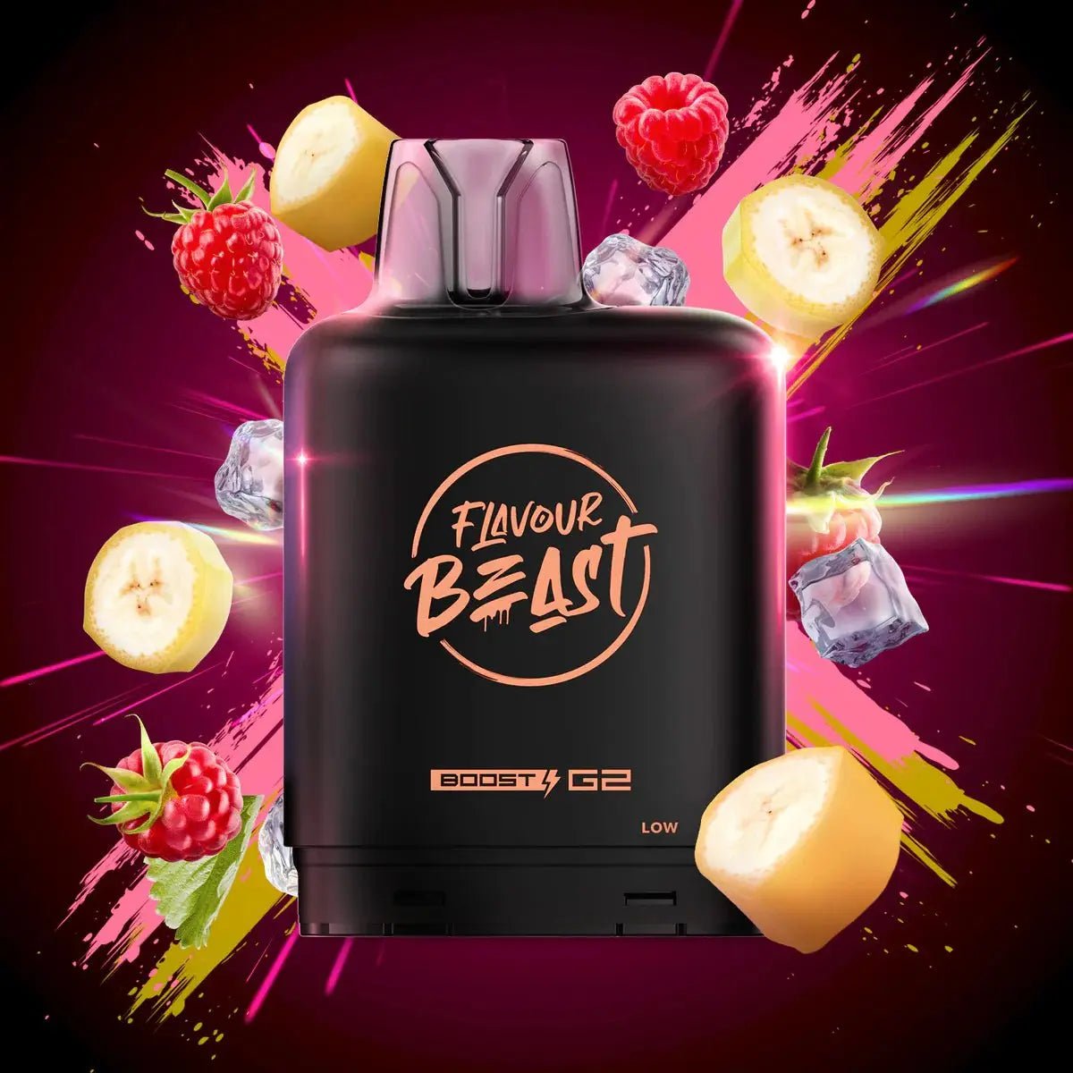 LEVEL X - Level X Flavour Beast Boost 25K Pod 20ml - Banana Raspberry (Iced) - Psycho Vape