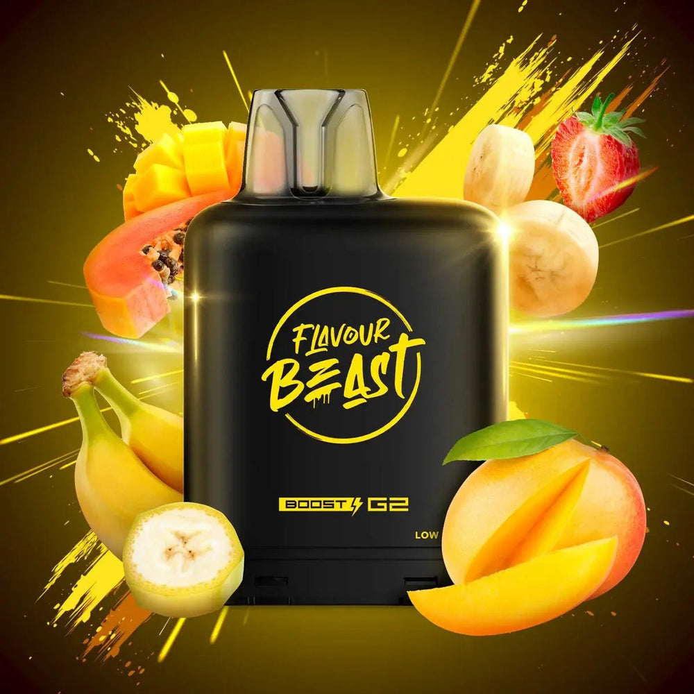 LEVEL X - Level X Flavour Beast Boost 25K Pod 20ml - Blastin' Banana Mango - Psycho Vape