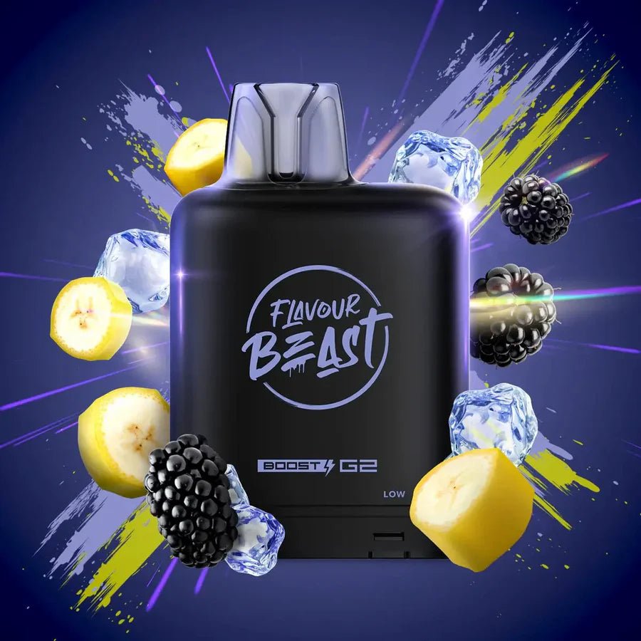LEVEL X - Level X Flavour Beast Boost 25K Pod 20ml - Blazin' Banana Blackberry (Iced) - Psycho Vape