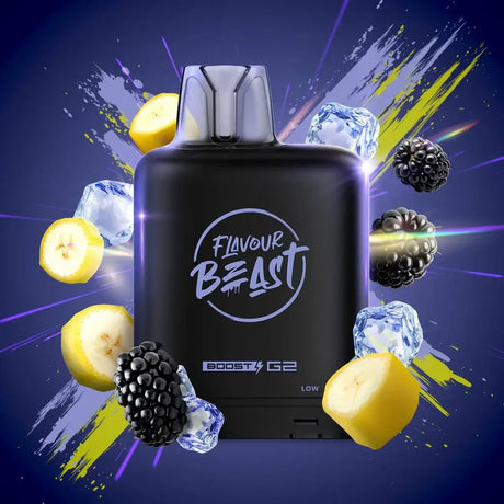 LEVEL X - Level X Flavour Beast Boost 25K Pod 20ml - Blazin' Banana Blackberry (Iced) - Psycho Vape