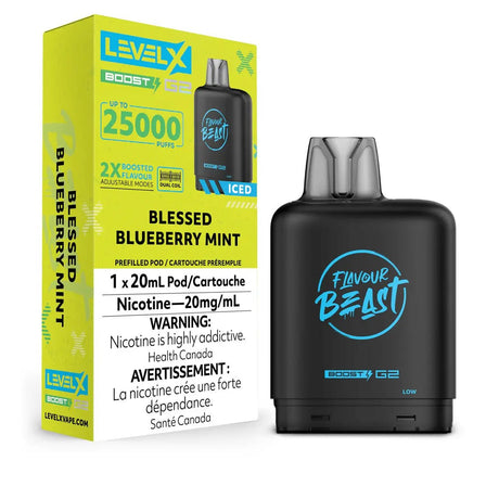 LEVEL X - Level X Flavour Beast Boost 25K Pod 20ml - Blessed Blueberry Mint (Iced) - Psycho Vape