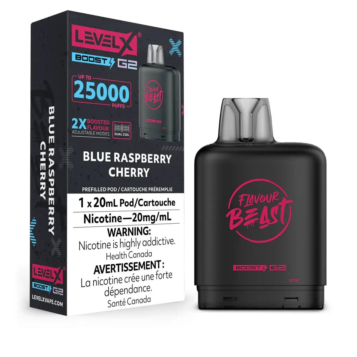 LEVEL X - Level X Flavour Beast Boost 25K Pod 20ml - Blue Raspberry Cherry - Psycho Vape