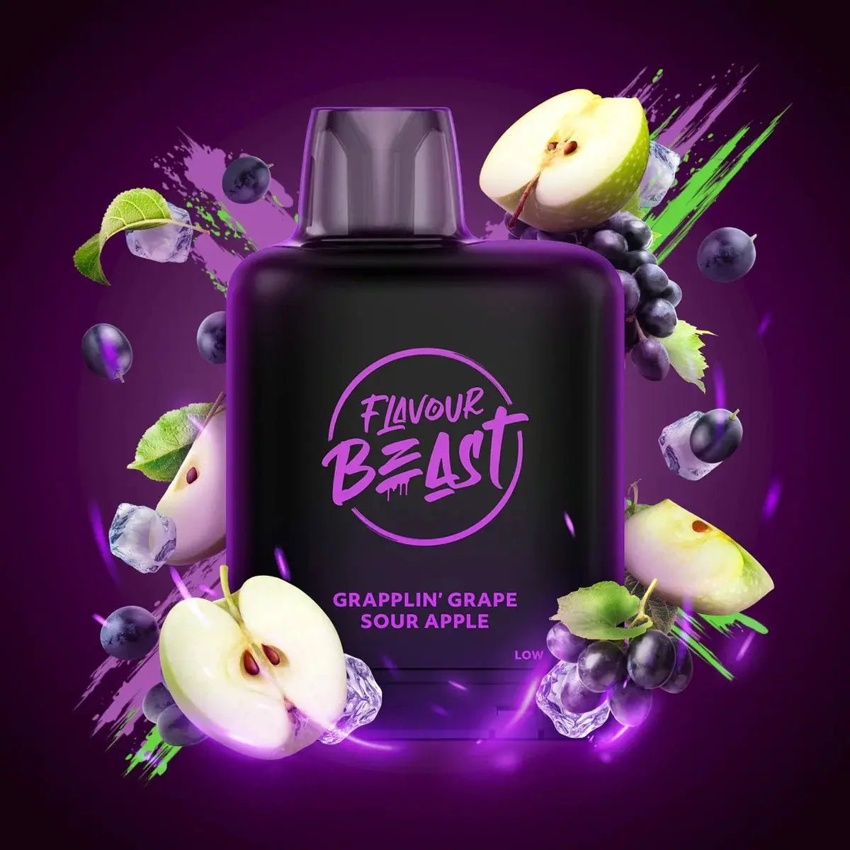 LEVEL X - Level X Flavour Beast Boost 25K Pod 20ml - Grapplin' Grape Sour Apple (Iced) - Psycho Vape
