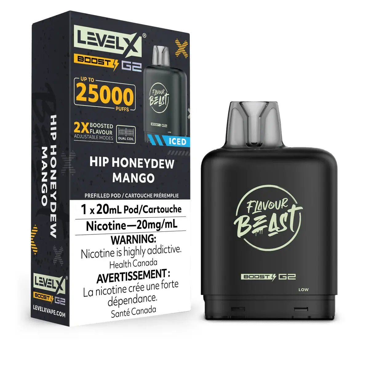 LEVEL X - Level X Flavour Beast Boost 25K Pod 20ml - Hip Honeydew Mango (Iced) - Psycho Vape
