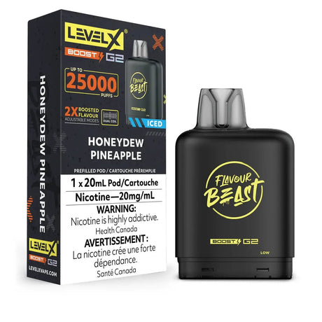 LEVEL X - Level X Flavour Beast Boost 25K Pod 20ml - Honeydew Pineapple (Iced) - Psycho Vape