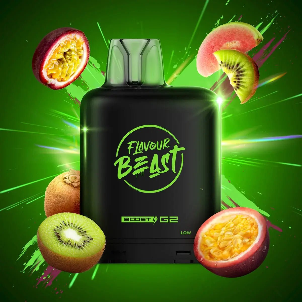 LEVEL X - Level X Flavour Beast Boost 25K Pod 20ml - Kewl Kiwi Passionfruit - Psycho Vape