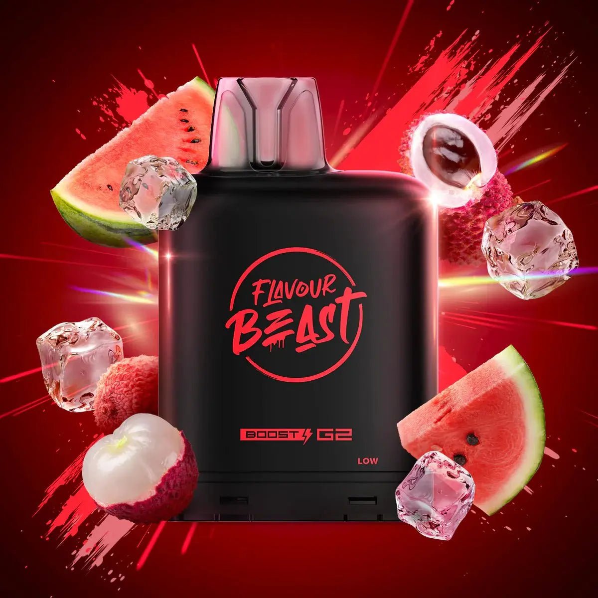 LEVEL X - Level X Flavour Beast Boost 25K Pod 20ml - Lit Lychee Watermelon (Iced) - Psycho Vape