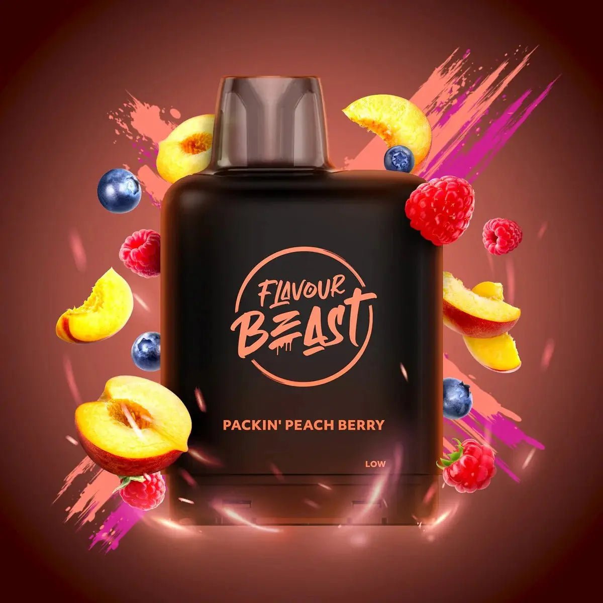 LEVEL X - Level X Flavour Beast Boost 25K Pod 20ml - Packin' Peach Berry - Psycho Vape