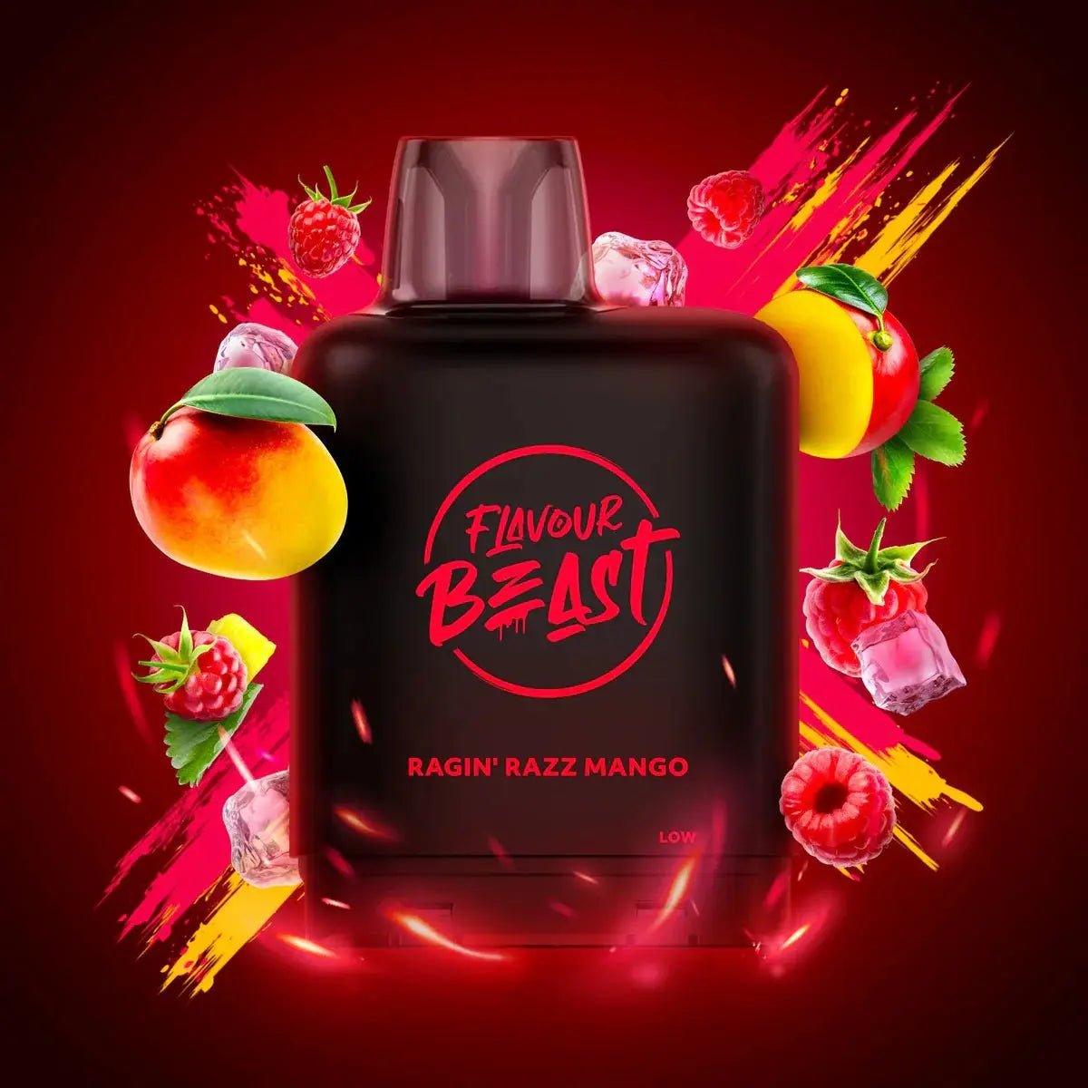 LEVEL X - Level X Flavour Beast Boost 25K Pod 20ml - Ragin' Razz Mango (Iced) - Psycho Vape