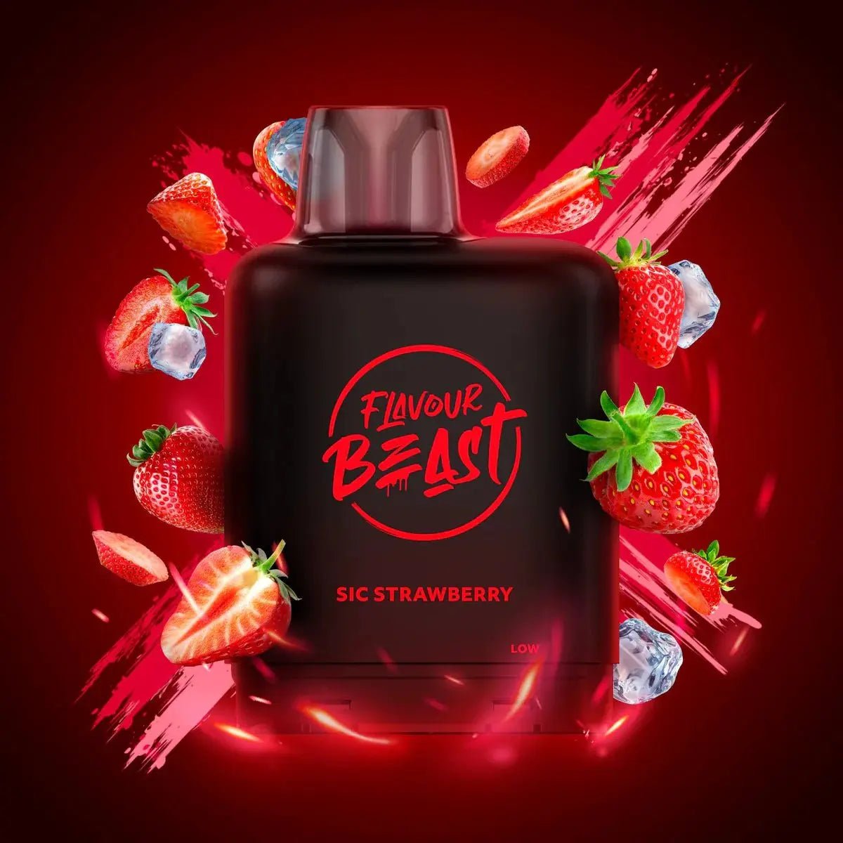 LEVEL X - Level X Flavour Beast Boost 25K Pod 20ml - Sic Strawberry (Iced) - Psycho Vape