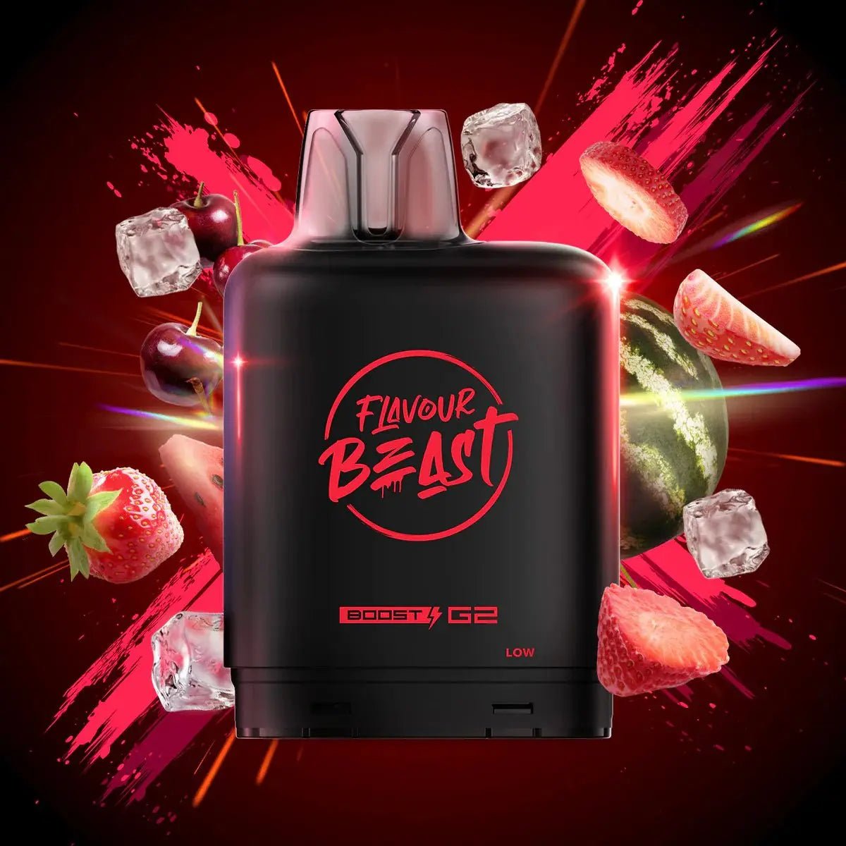 LEVEL X - Level X Flavour Beast Boost 25K Pod 20ml - Strawberry Cherry Watermelon (Iced) - Psycho Vape