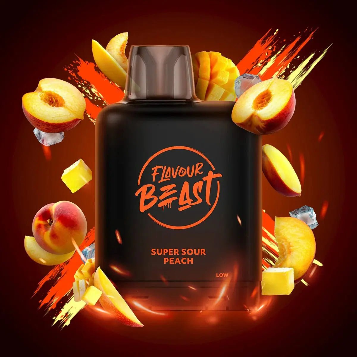LEVEL X - Level X Flavour Beast Boost 25K Pod 20ml - Super Sour Peach (Iced) - Psycho Vape