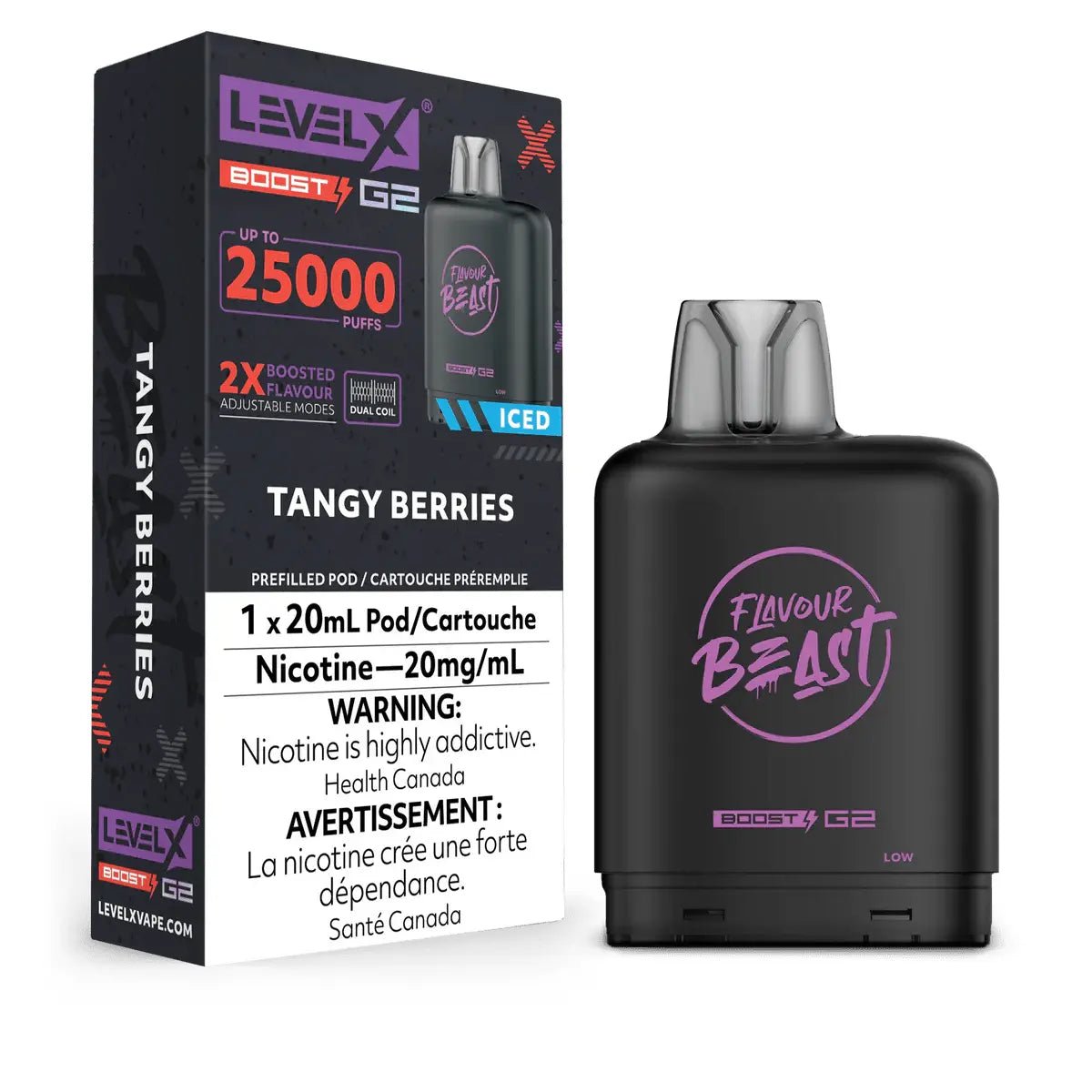 LEVEL X - Level X Flavour Beast Boost 25K Pod 20ml - Tangy Berries (Iced) - Psycho Vape