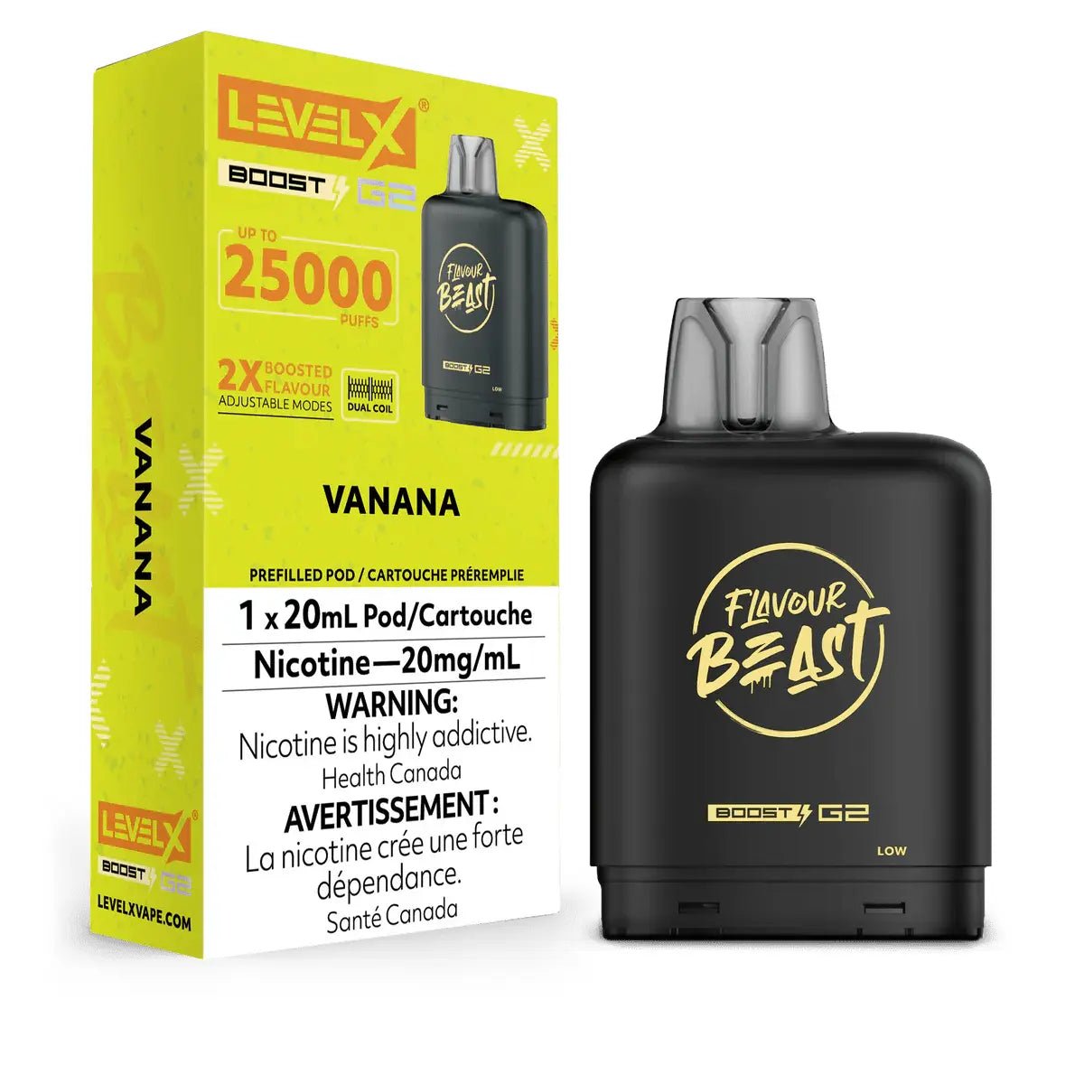 LEVEL X - Level X Flavour Beast Boost 25K Pod 20ml - Vanana - Psycho Vape