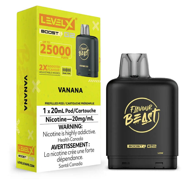 LEVEL X - Level X Flavour Beast Boost 25K Pod 20ml - Vanana - Psycho Vape