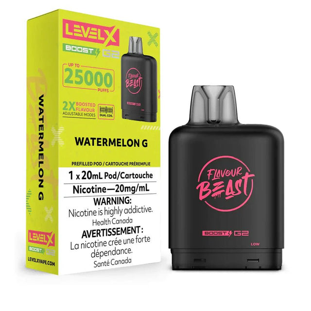 LEVEL X - Level X Flavour Beast Boost 25K Pod 20ml - Watermelon G - Psycho Vape