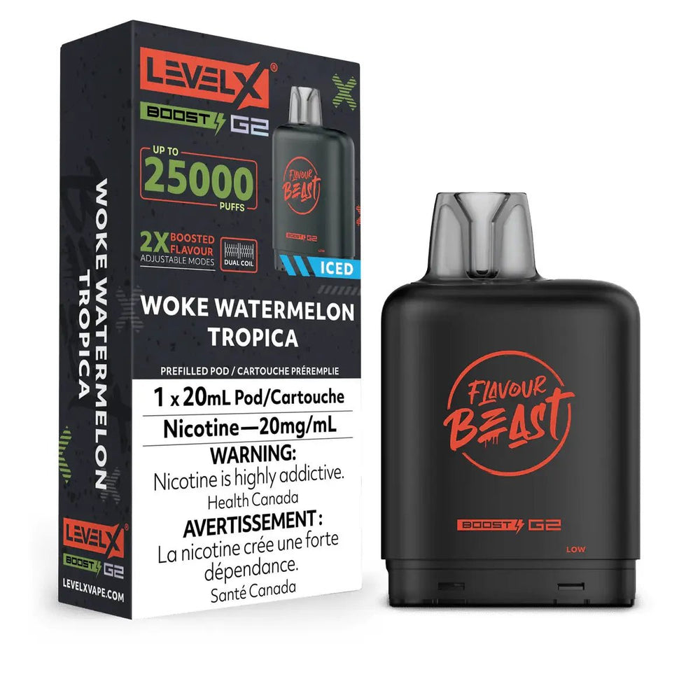 LEVEL X - Level X Flavour Beast Boost 25K Pod 20ml - Woke Watermelon Tropica - Psycho Vape