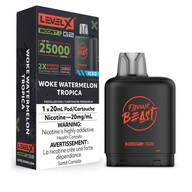 LEVEL X - Level X Flavour Beast Boost 25K Pod 20ml - Woke Watermelon Tropica - Psycho Vape
