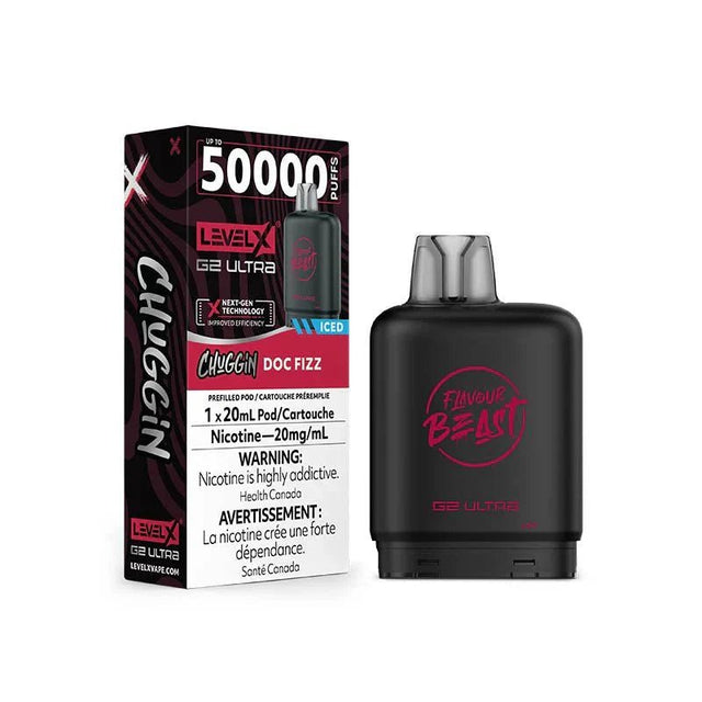 LEVEL X - Level X Flavour Beast Chuggin Ultra 50K Pod 20ml - Doc Fizz Ice - Psycho Vape