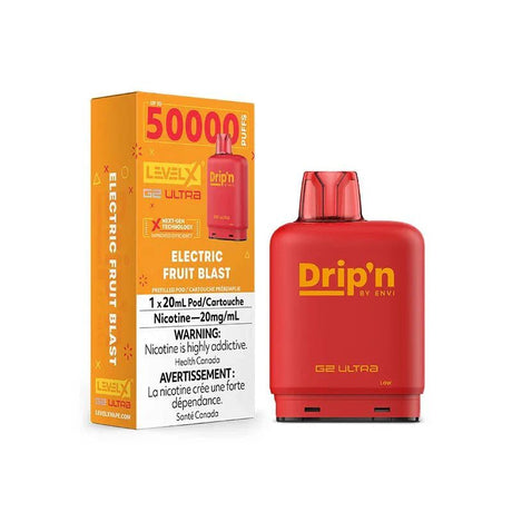 LEVEL X - Level X Flavour Beast Drip'n Ultra 50K Pod 20ml - Electric Fruit Blast - Psycho Vape