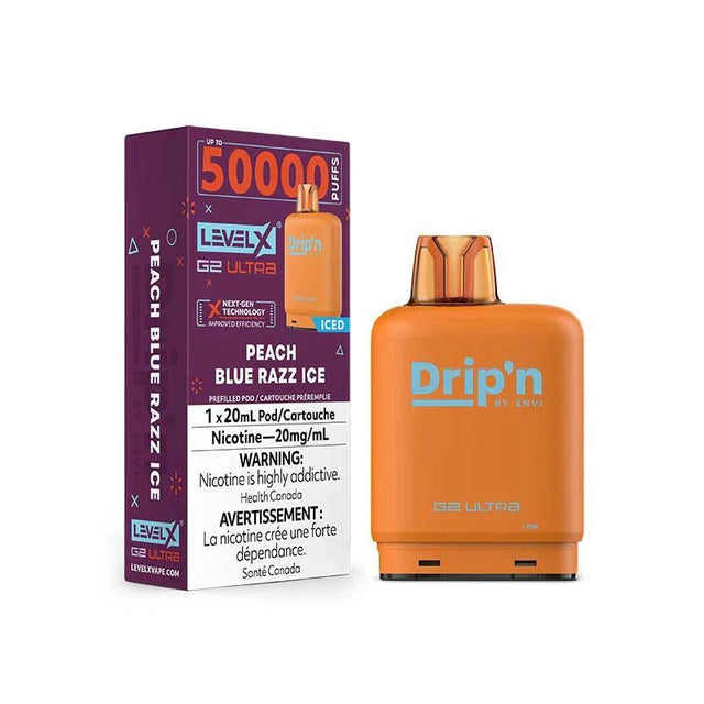 LEVEL X - Level X Flavour Beast Drip'n Ultra 50K Pod 20ml - Peach Blue Razz Ice - Psycho Vape