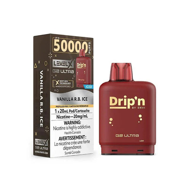 LEVEL X - Level X Flavour Beast Drip'n Ultra 50K Pod 20ml - Vanilla R.B. Ice - Psycho Vape