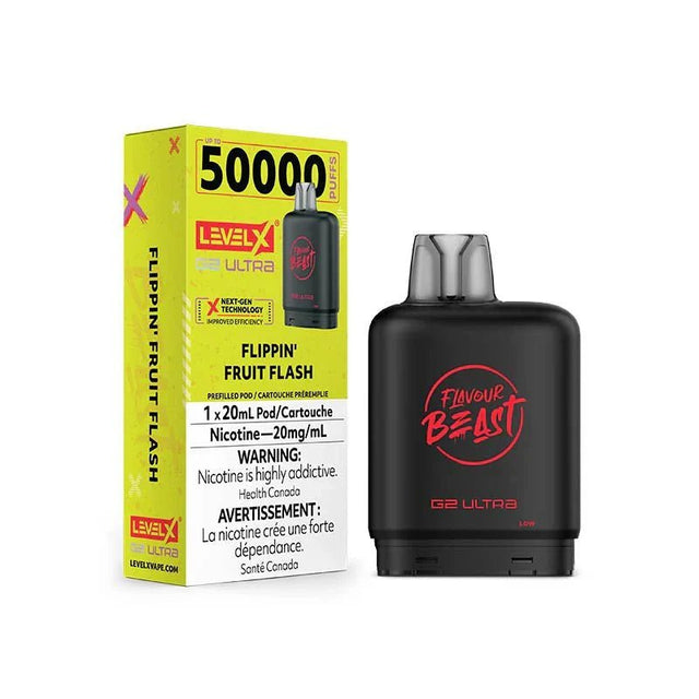 LEVEL X - Level X Flavour Beast Ultra 50K Pod 20ml - Flippin' Fruit Flash - Psycho Vape