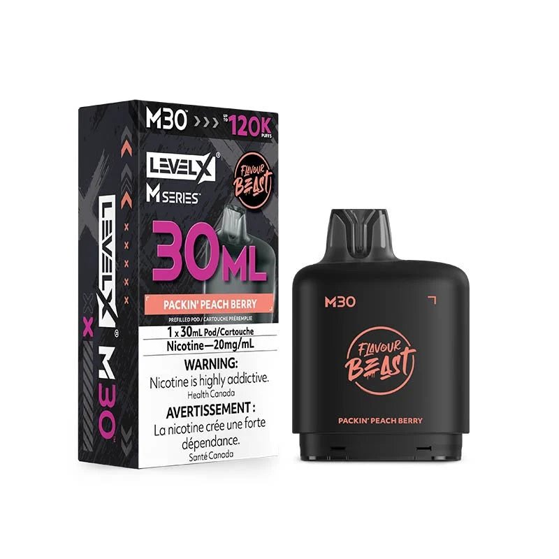 Level X M Series Pod - Flavour Beast - Packin' Peach Berry - Psycho Vape