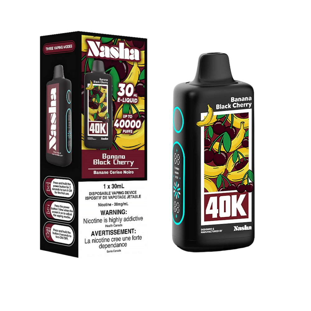NASHA - Nasha 40K Disposable - Banana Black Cherry - Psycho Vape