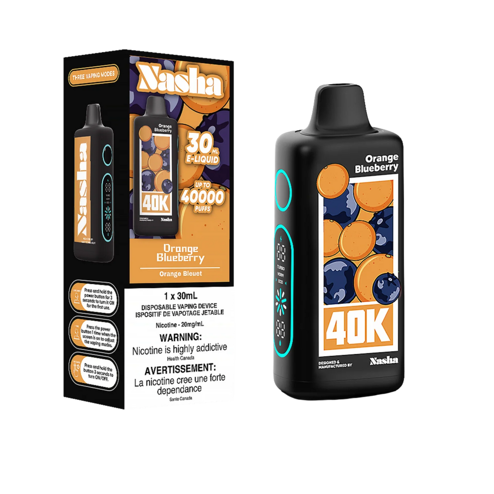 NASHA - Nasha 40K Disposable - Orange Blueberry - Psycho Vape