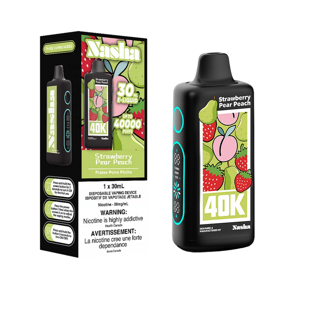 NASHA - Nasha 40K Disposable - Strawberry Pear Peach - Psycho Vape