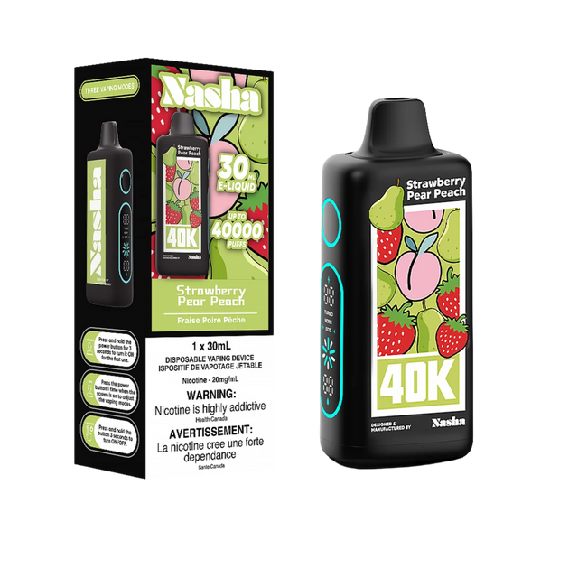 NASHA - Nasha 40K Disposable - Strawberry Pear Peach - Psycho Vape