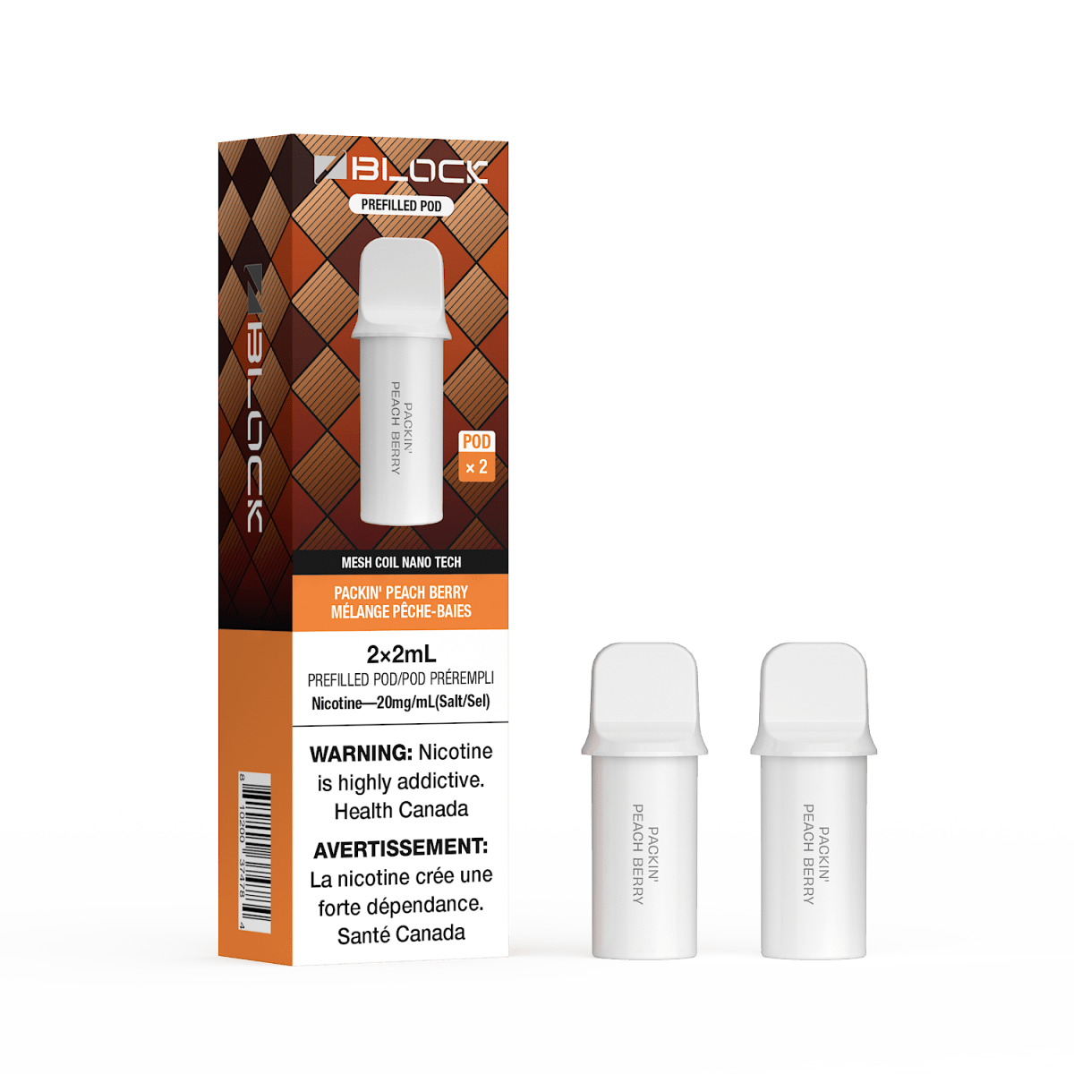 Packin Peach Berry – ZBlock 2mL Pod 2-Pack Prefilled Pod - Psycho Vape