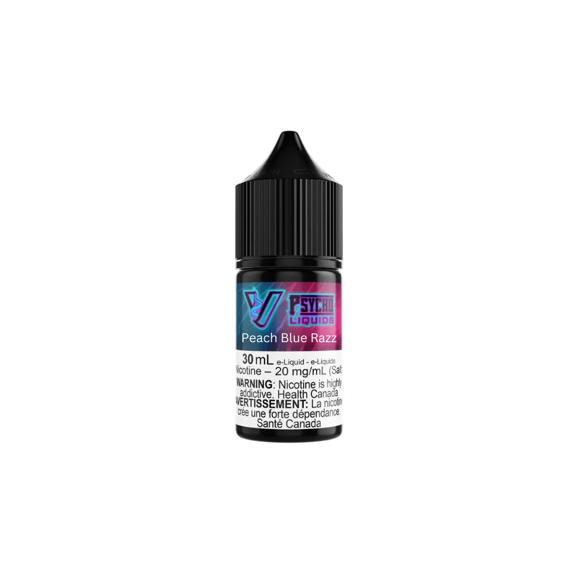 Psycho Vape - Psycho Liquids - 30mL SALT - Peach Blue Razz - Psycho Vape