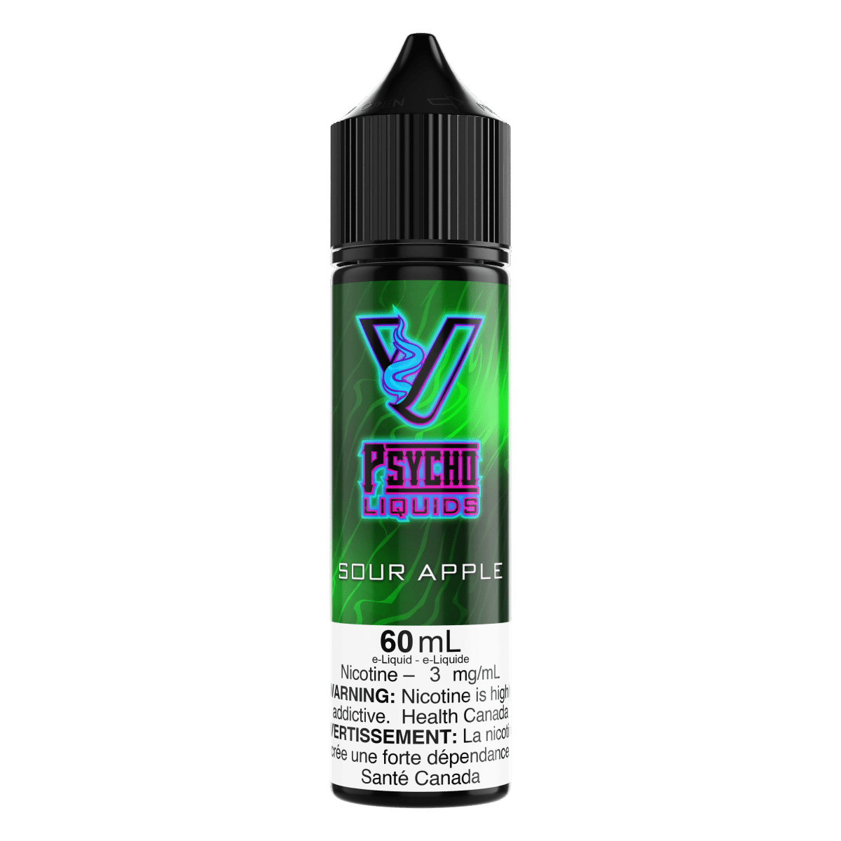 Psycho Vape - Psycho Liquids - 60mL - Sour Apple - Psycho Vape