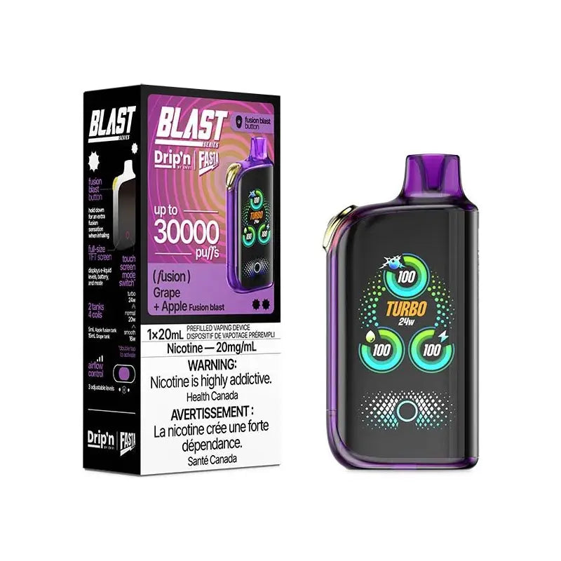 Drip'n by Envi x Fasta Blast 30K Disposable - Grape + Apple (Fusion) - Vapeshop Mania