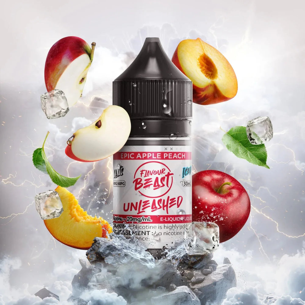 Epic Apple Peach Unleashed by Flavour Beast - Salt Nic Vape Juice - Vapeshop Mania