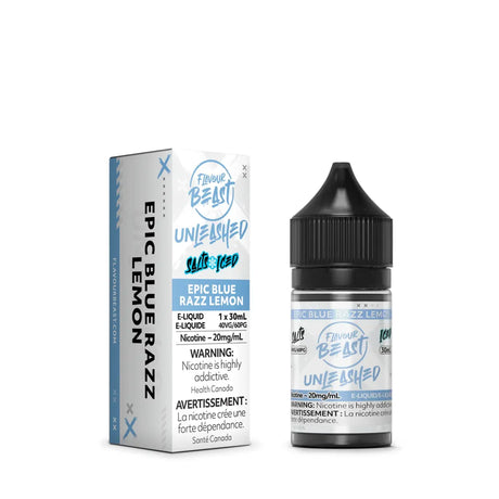 Epic Blue Razz Lemon Iced Unleashed by Flavour Beast - Salt Nic Vape Juice - Vapeshop Mania