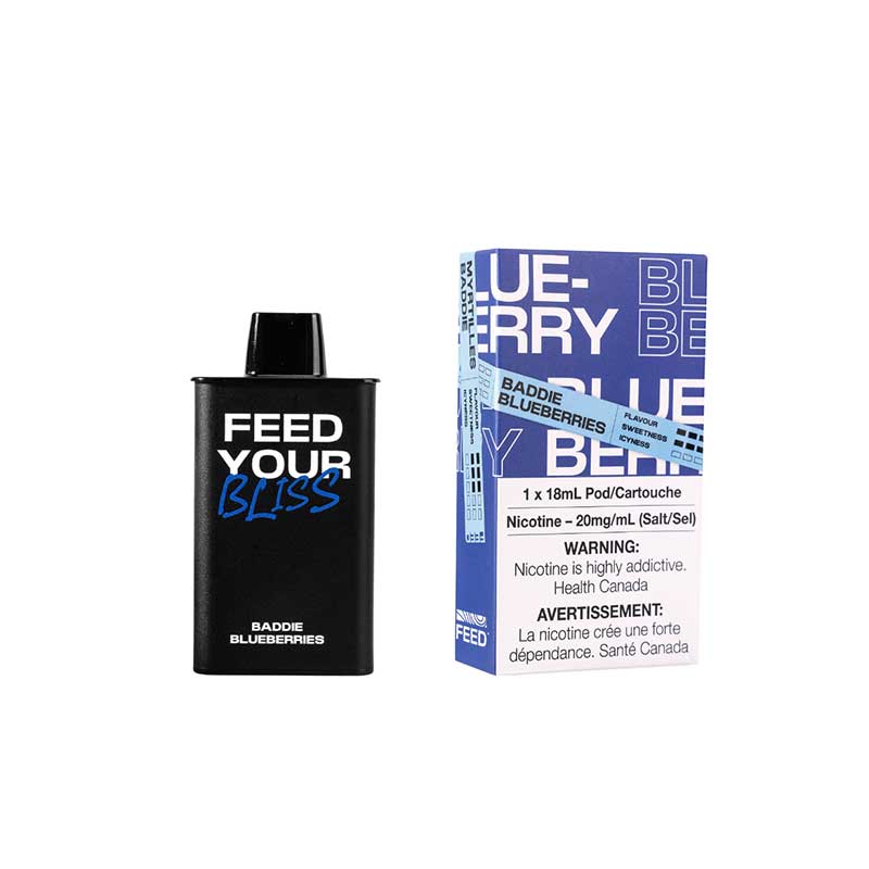 Shop FEED 9000 Puffs Pre-filled Pod - Baddie Blueberries - at Vapeshop Mania