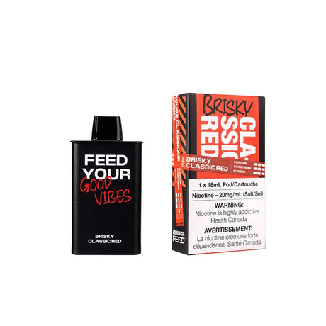 Shop FEED 9000 Puffs Pre-filled Pod - Brisky Classic Red - at Vapeshop Mania