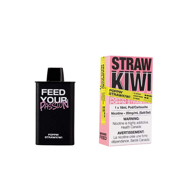 Shop FEED 9000 Puffs Pre-filled Pod - Poppin' Strawkiwi - at Vapeshop Mania