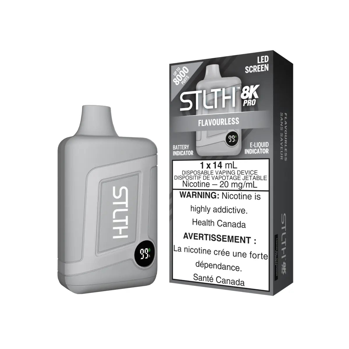 STLTH - STLTH 8K Pro Disposable - Flavourless - Psycho Vape